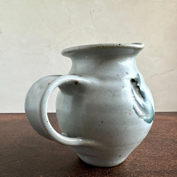 Mid Century Stoneware Pitcher Vase - Picture 3 of 16
